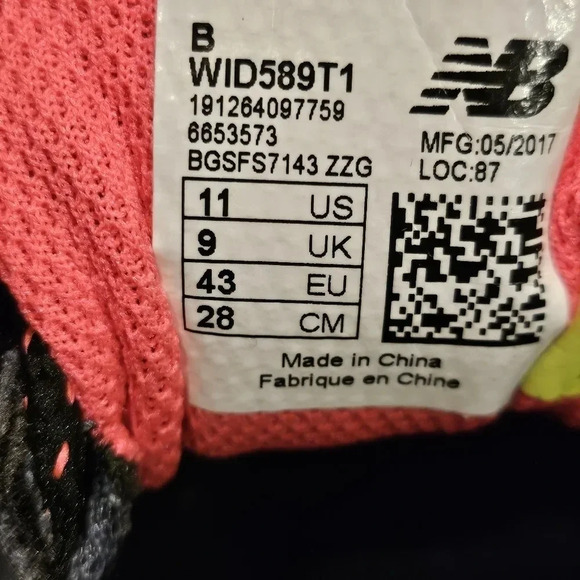 New Balance Composite Toe 589 Shoe - Wmns Sz 11 Grey / Pink #WID589T1 - Picture 8 of 9